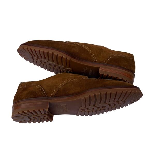 Zelli Brown Suede Leather Norwegian Split-Toe Oxford/Derby shoes 10.5 main image 4